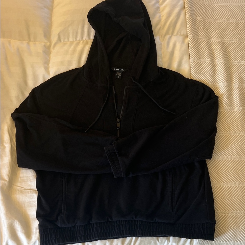 Athleta Black Hoodie Sweater